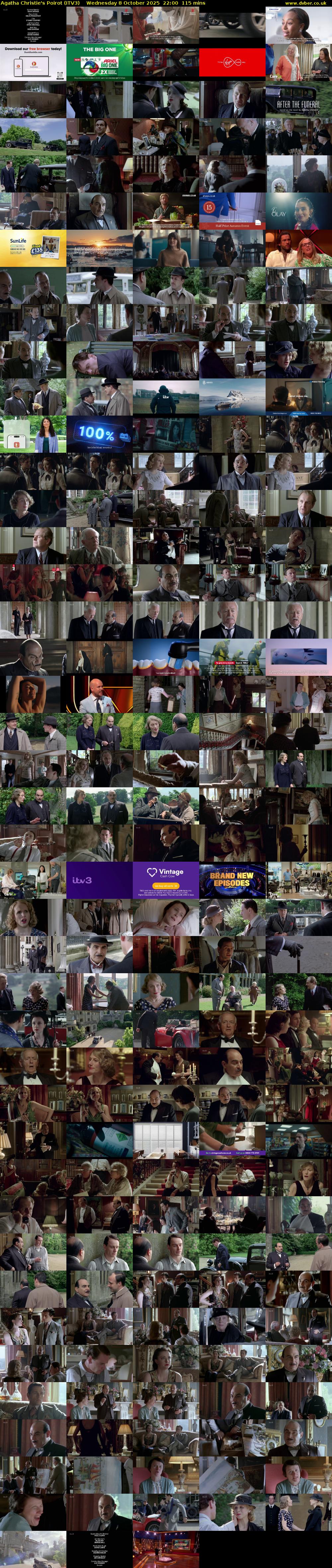 Agatha Christie's Poirot (ITV3) Wednesday 8 October 2025 22:00 - 23:55