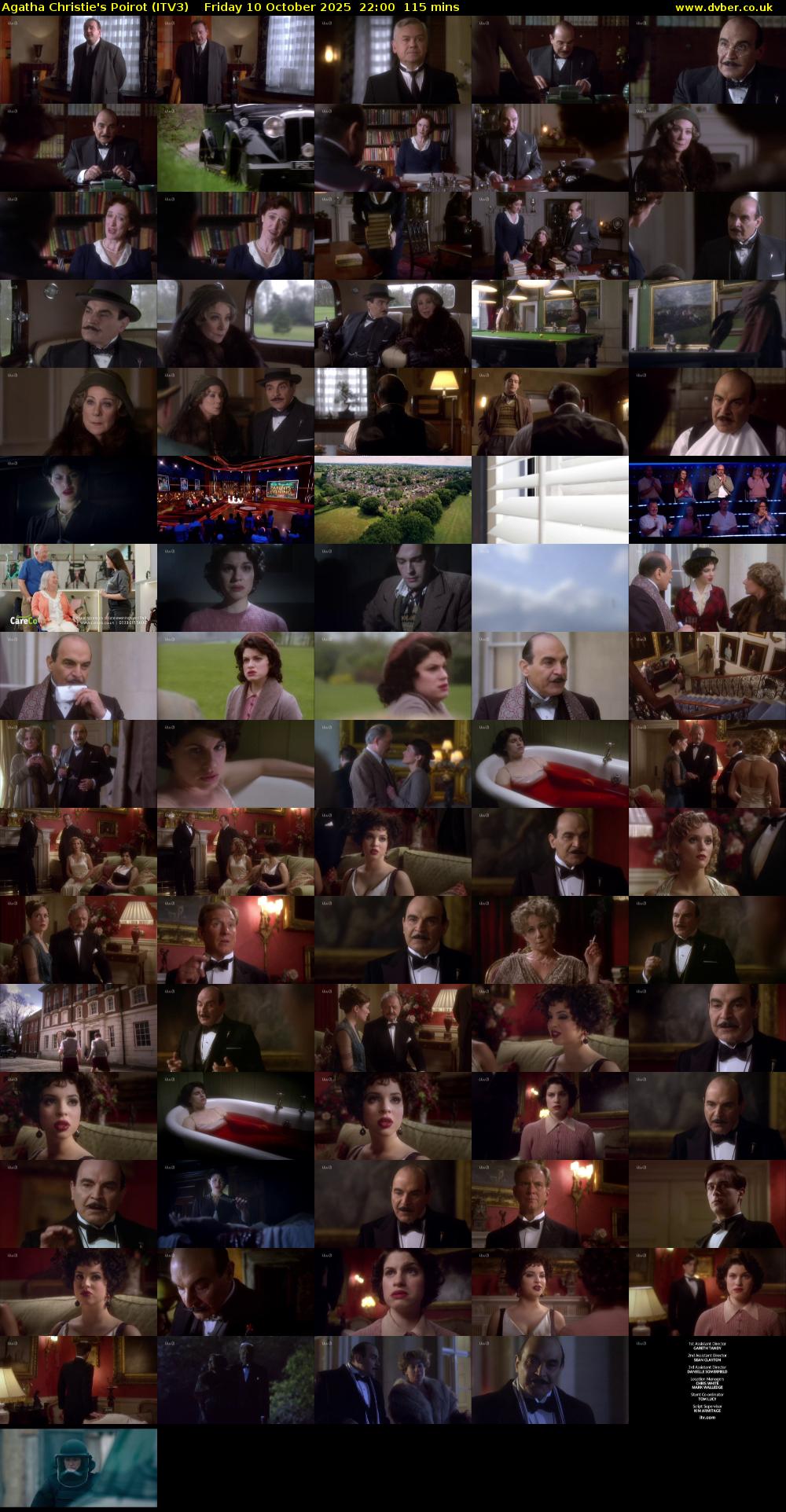 Agatha Christie's Poirot (ITV3) Friday 10 October 2025 22:00 - 23:55