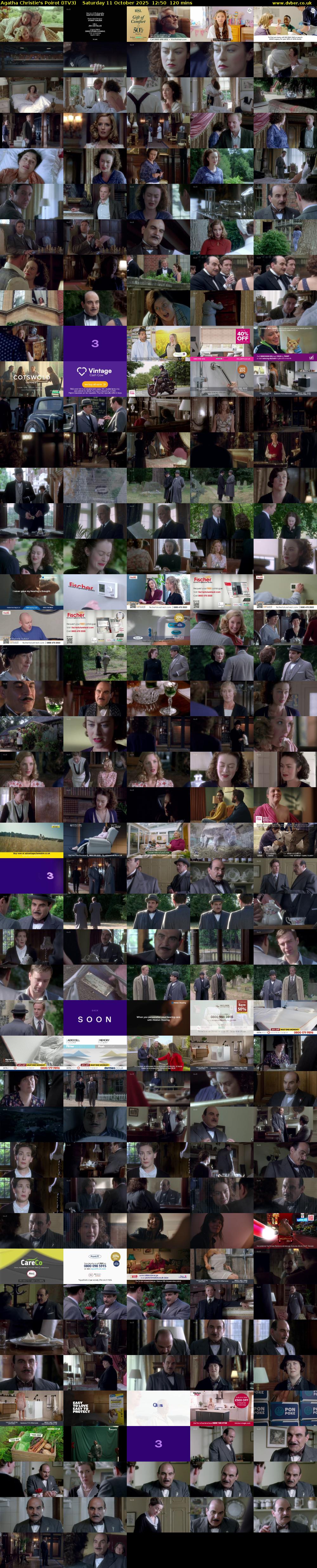 Agatha Christie's Poirot (ITV3) Saturday 11 October 2025 12:50 - 14:50