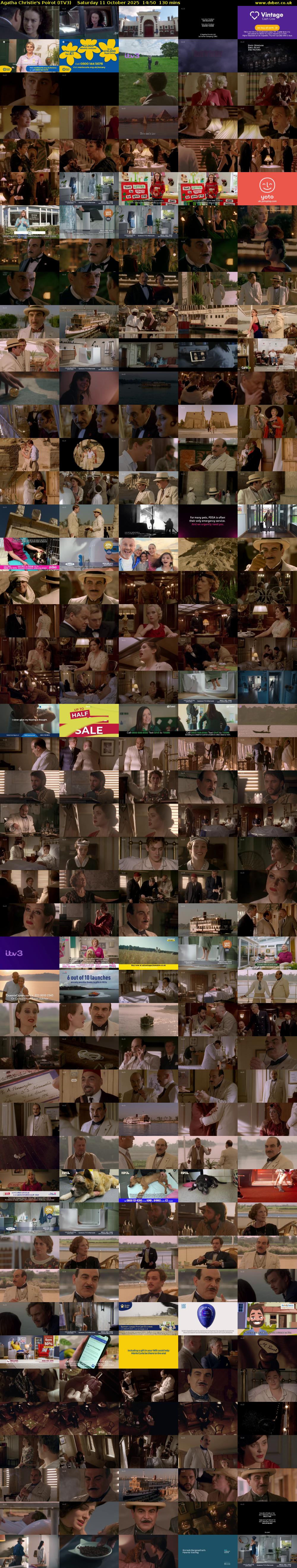 Agatha Christie's Poirot (ITV3) Saturday 11 October 2025 14:50 - 17:00