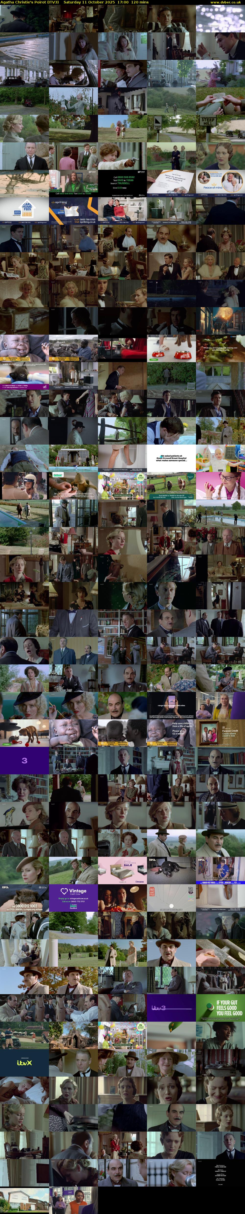 Agatha Christie's Poirot (ITV3) Saturday 11 October 2025 17:00 - 19:00