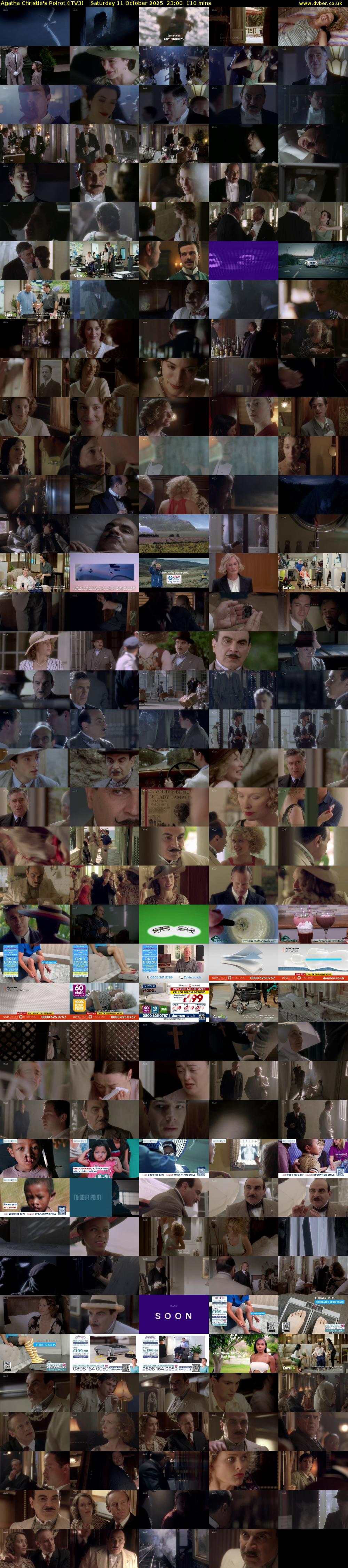 Agatha Christie's Poirot (ITV3) Saturday 11 October 2025 23:00 - 00:50