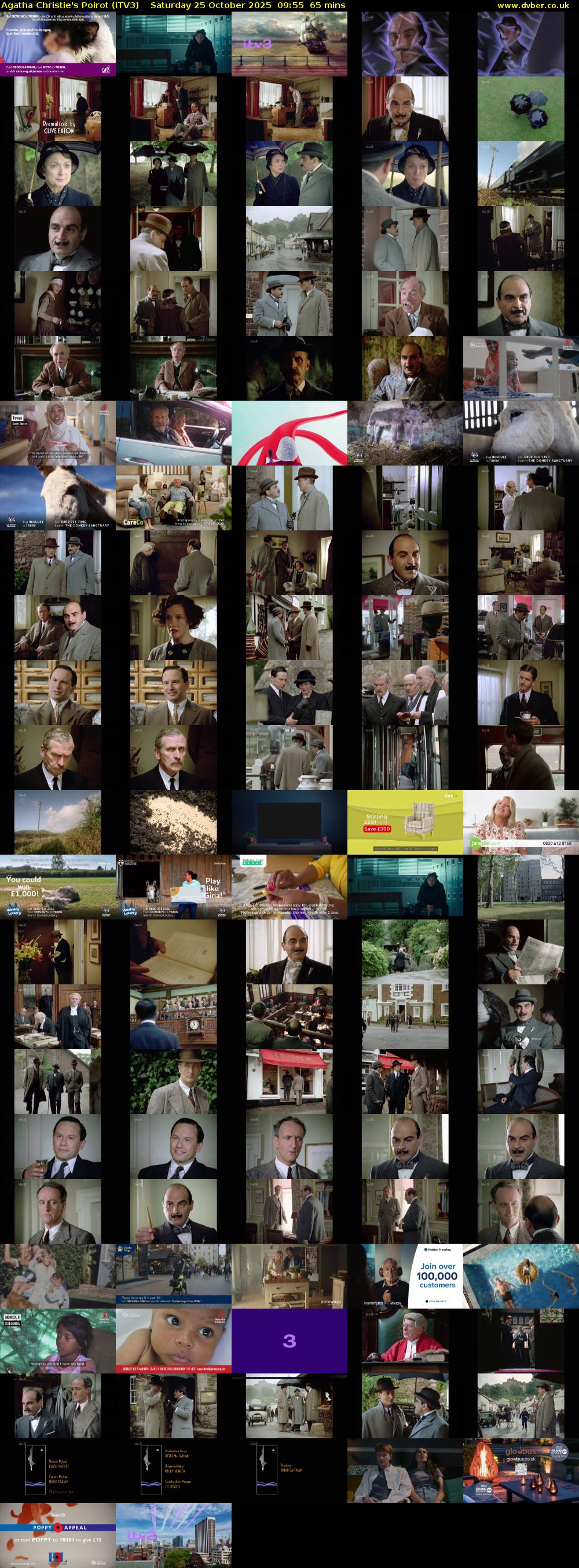 Agatha Christie's Poirot (ITV3) Saturday 25 October 2025 09:55 - 11:00