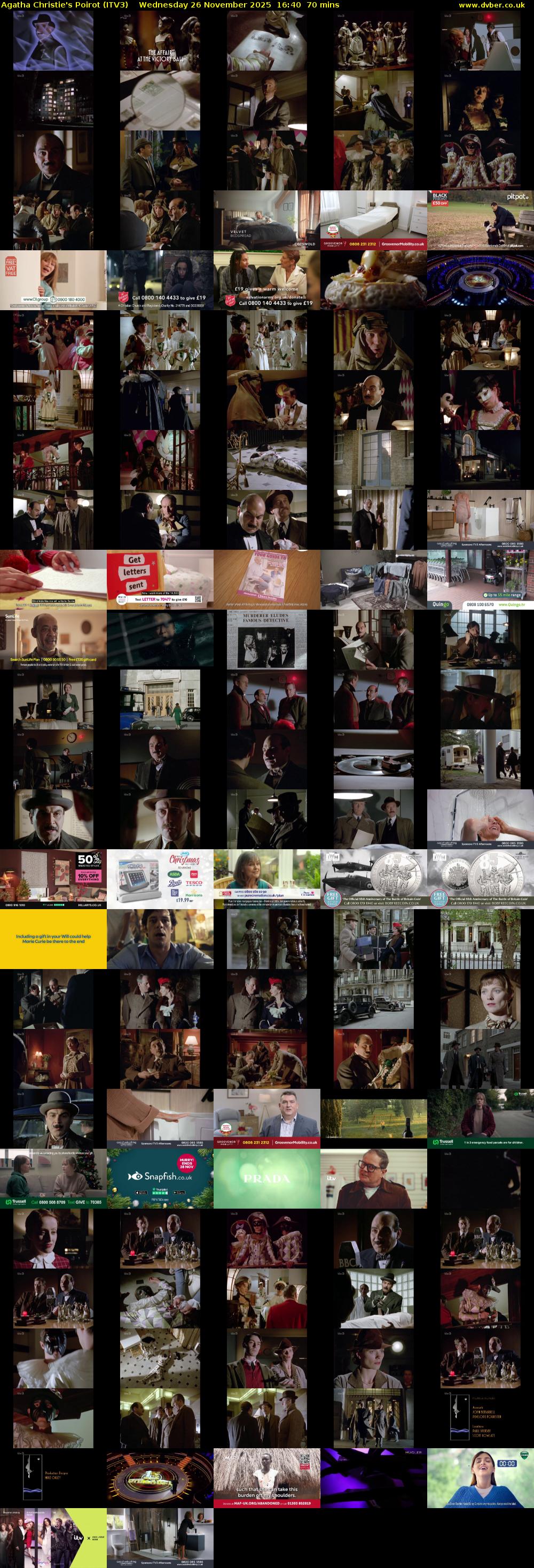 Agatha Christie's Poirot (ITV3) Wednesday 26 November 2025 16:40 - 17:50