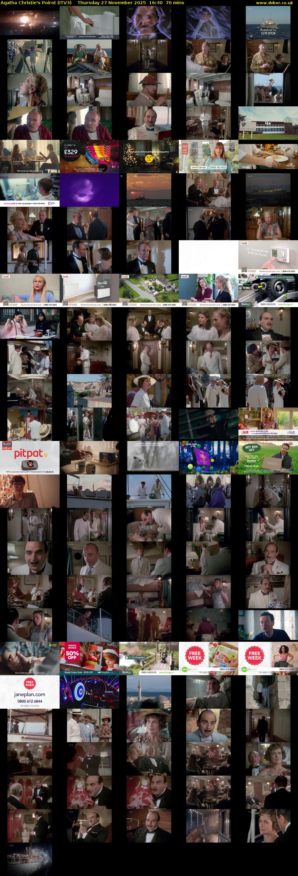 Agatha Christie's Poirot (ITV3) Thursday 27 November 2025 16:40 - 17:50