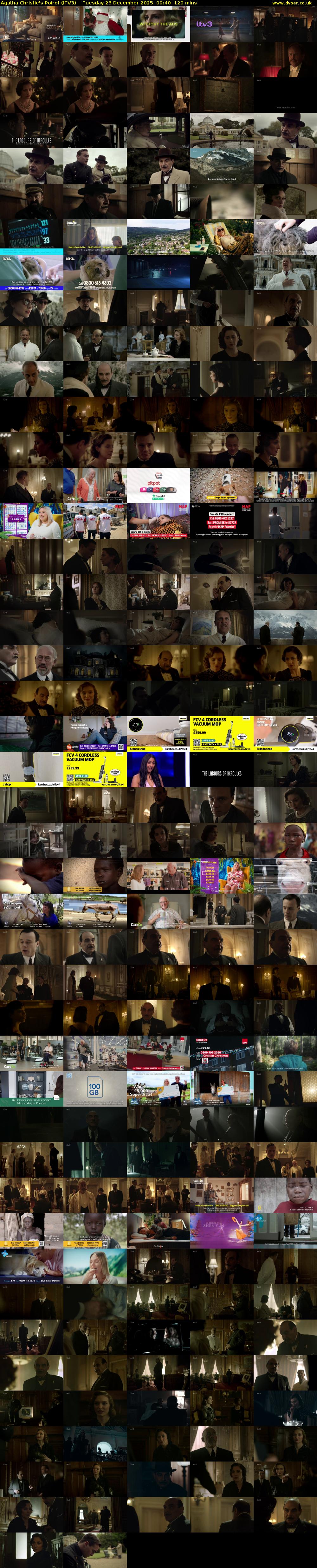 Agatha Christie's Poirot (ITV3) Tuesday 23 December 2025 09:40 - 11:40