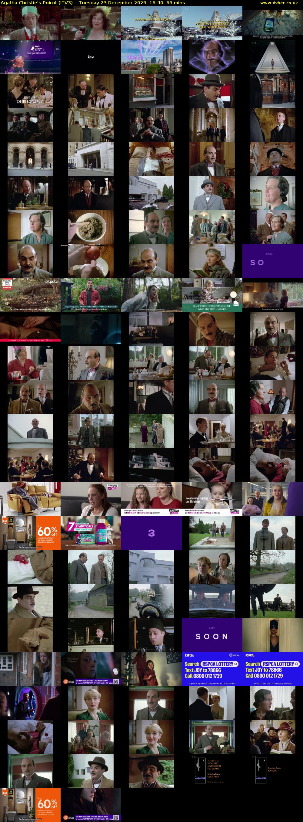 Agatha Christie's Poirot (ITV3) Tuesday 23 December 2025 16:40 - 17:45