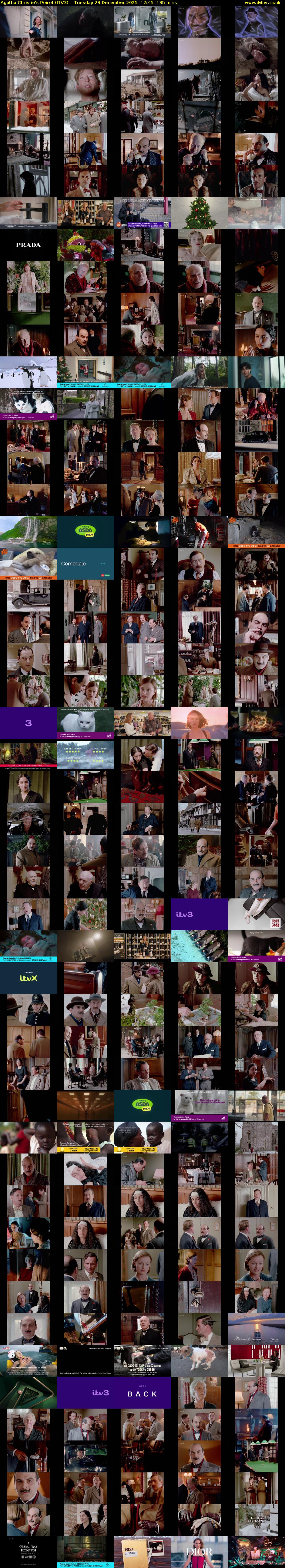 Agatha Christie's Poirot (ITV3) Tuesday 23 December 2025 17:45 - 20:00