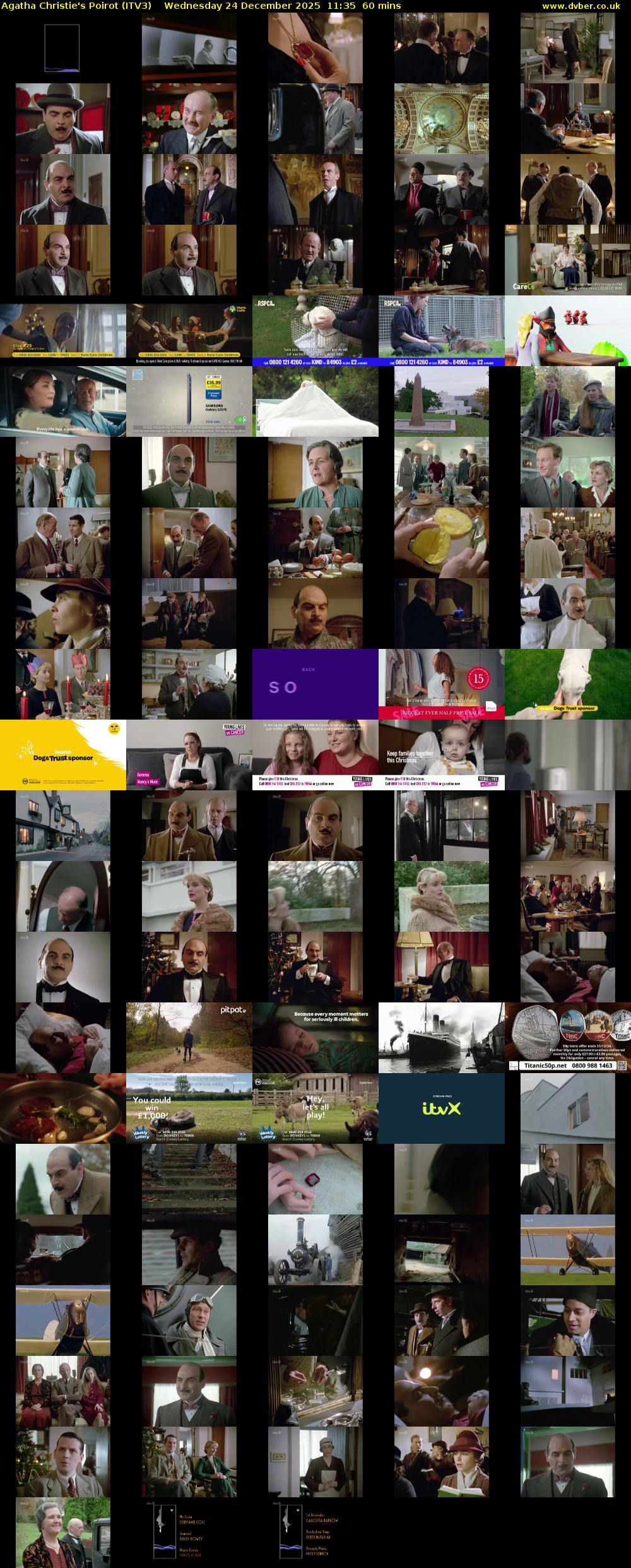 Agatha Christie's Poirot (ITV3) Wednesday 24 December 2025 11:35 - 12:35