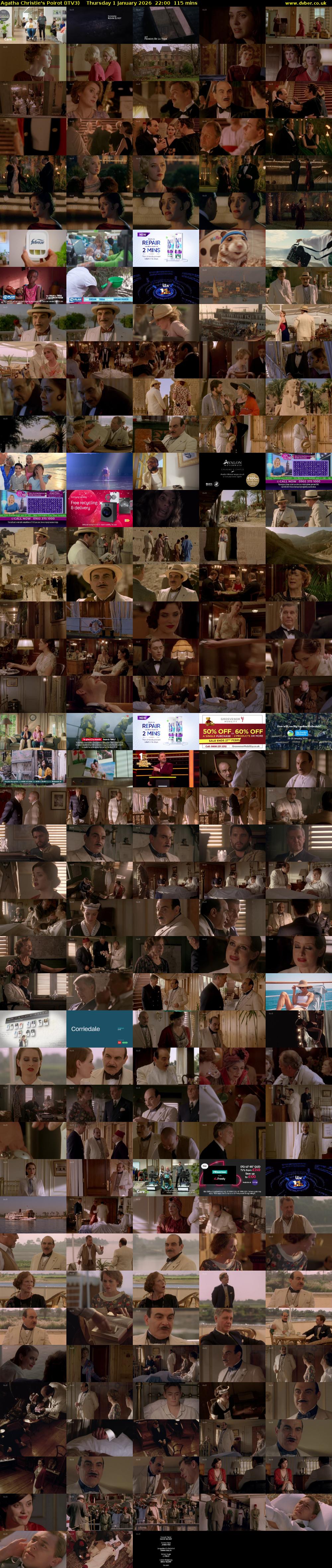 Agatha Christie's Poirot (ITV3) Thursday 1 January 2026 22:00 - 23:55