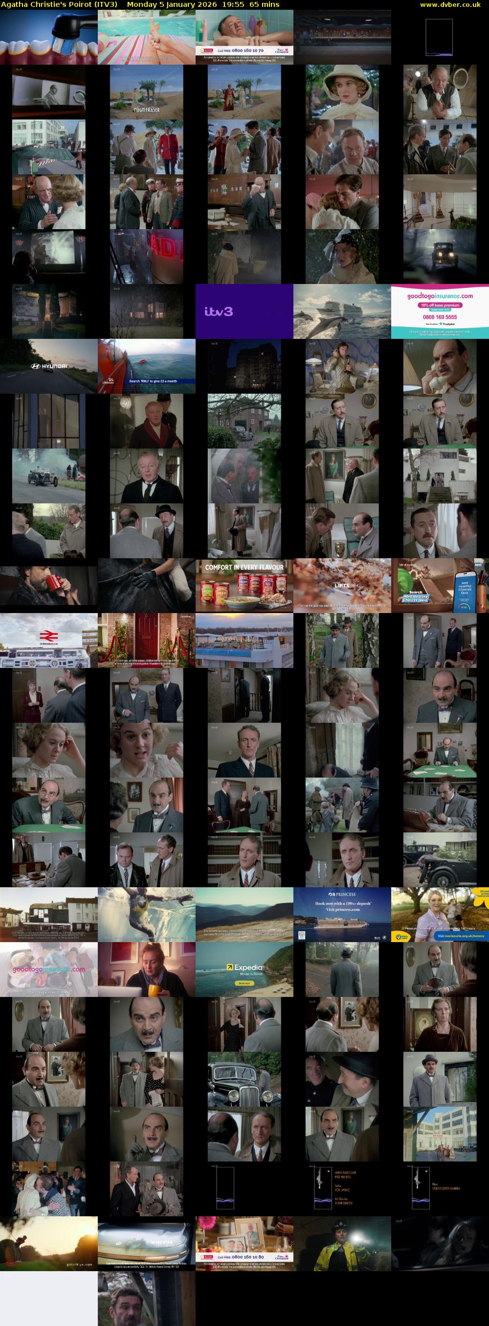 Agatha Christie's Poirot (ITV3) Monday 5 January 2026 19:55 - 21:00
