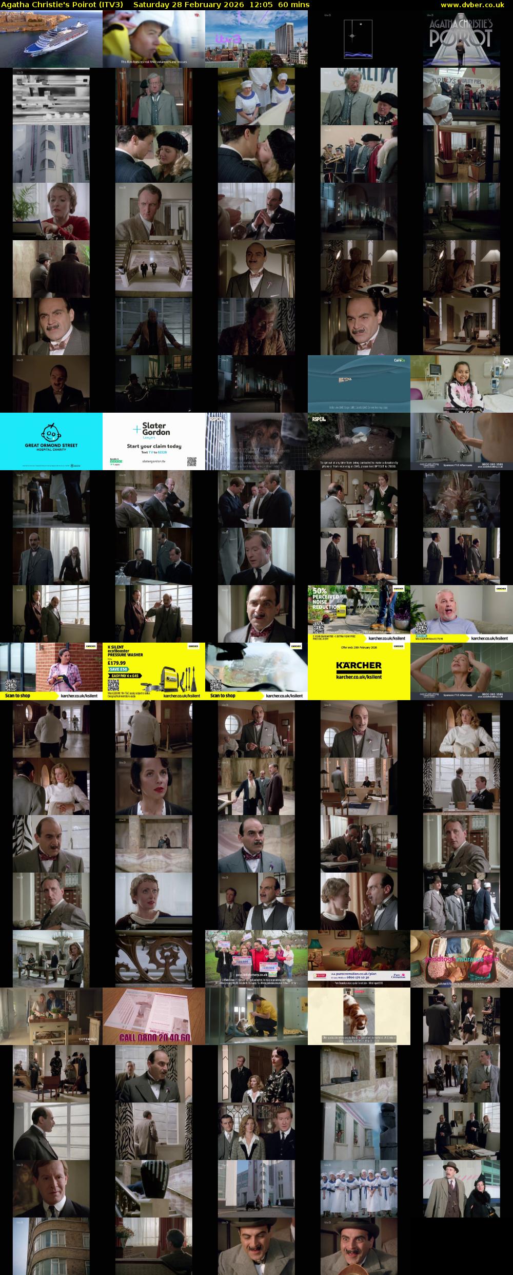 Agatha Christie's Poirot (ITV3) Saturday 28 February 2026 12:05 - 13:05
