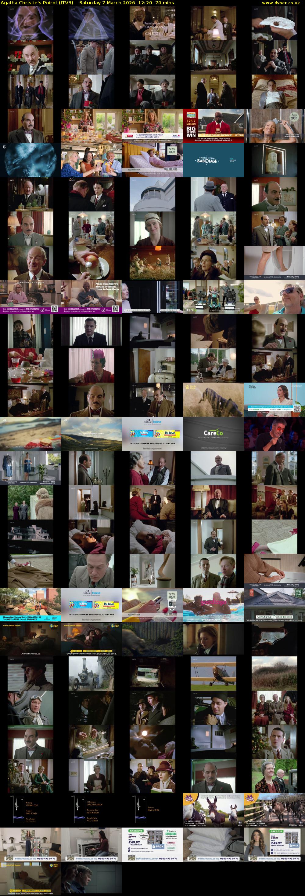 Agatha Christie's Poirot (ITV3) Saturday 7 March 2026 12:20 - 13:30