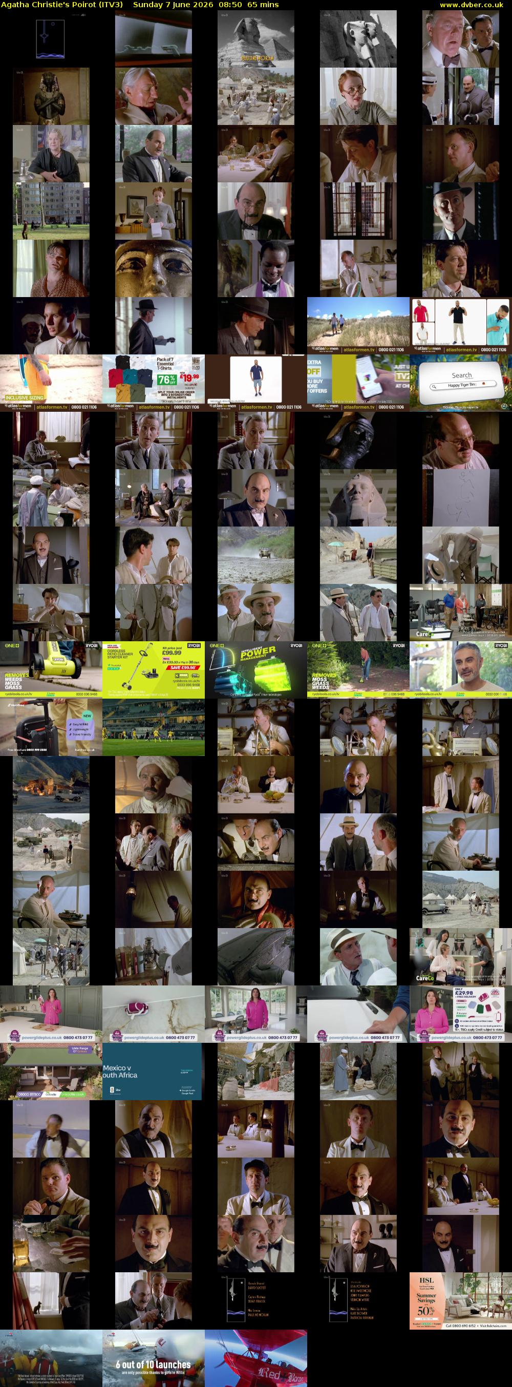Agatha Christie's Poirot (ITV3) Sunday 7 June 2026 08:50 - 09:55