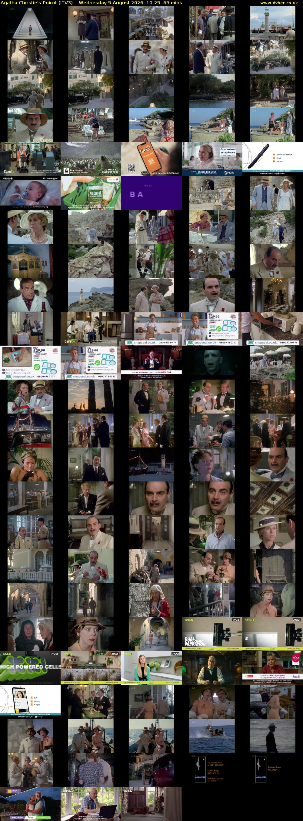 Agatha Christie's Poirot (ITV3) Wednesday 5 August 2026 10:25 - 11:30