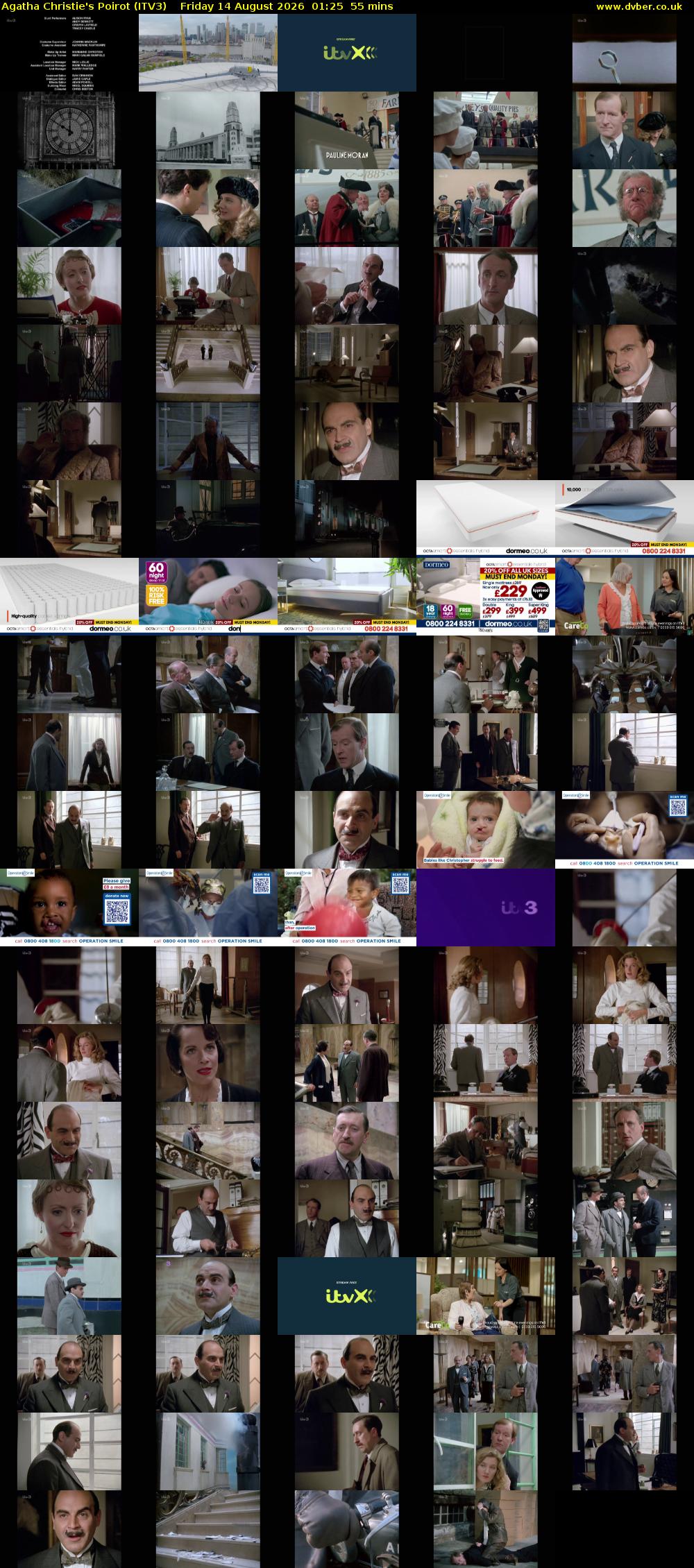 Agatha Christie's Poirot (ITV3) Friday 14 August 2026 01:25 - 02:20