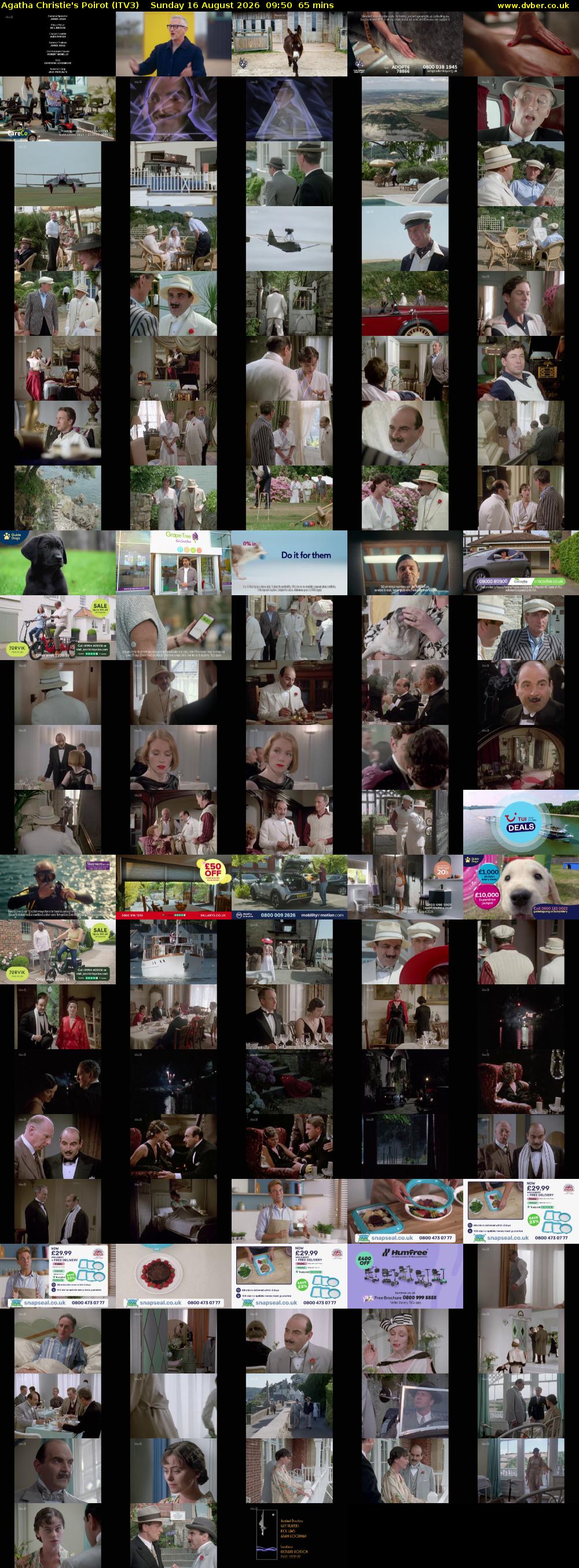 Agatha Christie's Poirot (ITV3) Sunday 16 August 2026 09:50 - 10:55