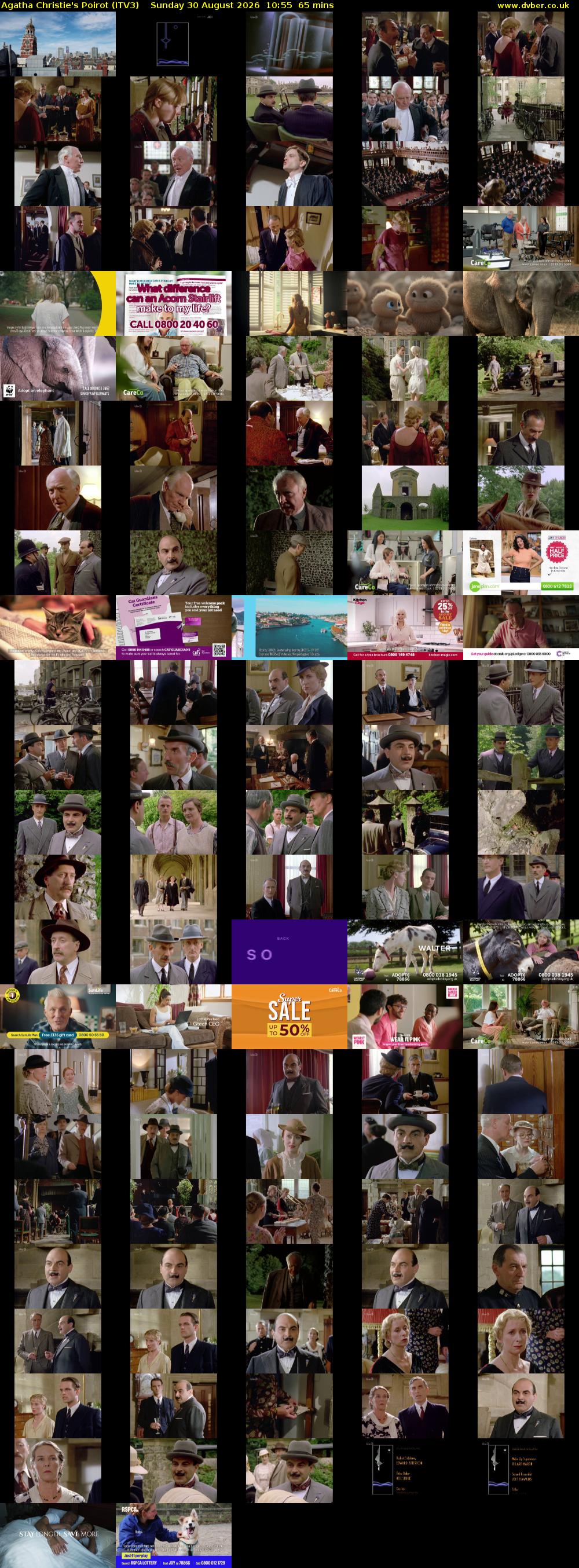 Agatha Christie's Poirot (ITV3) Sunday 30 August 2026 10:55 - 12:00