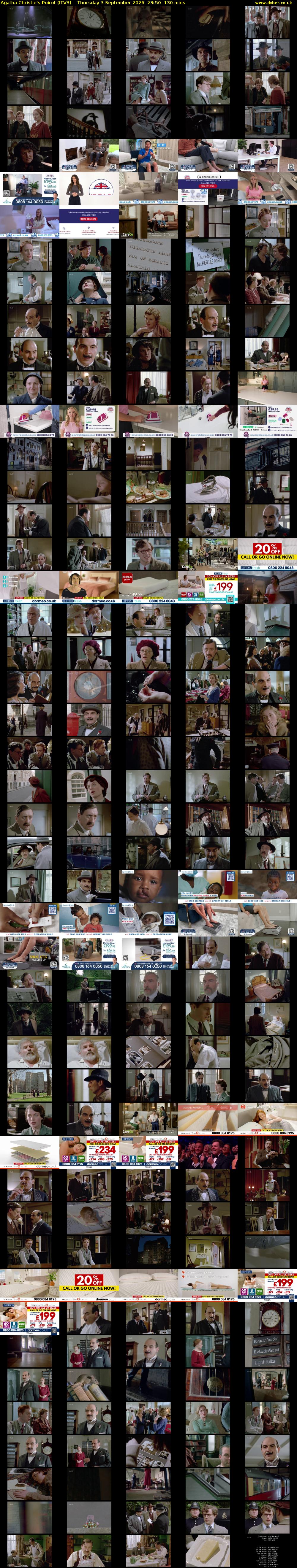 Agatha Christie's Poirot (ITV3) Thursday 3 September 2026 23:50 - 02:00