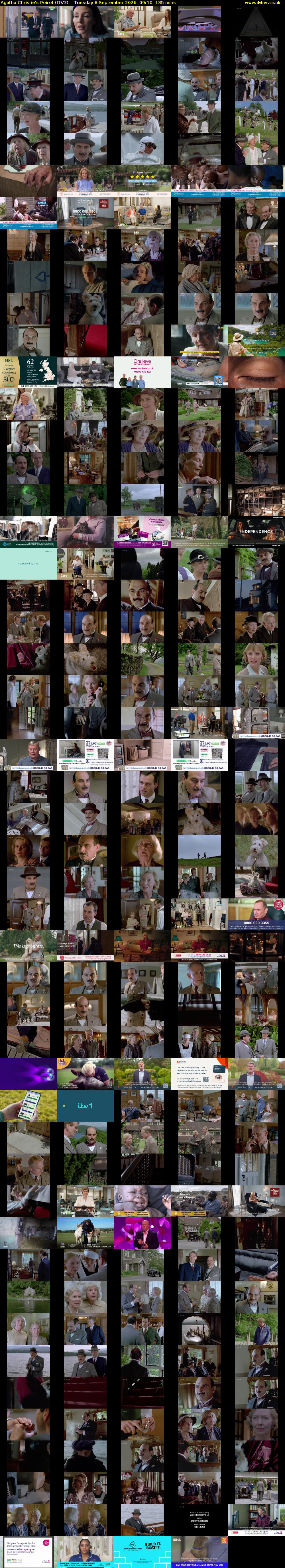 Agatha Christie's Poirot (ITV3) Tuesday 8 September 2026 09:10 - 11:25
