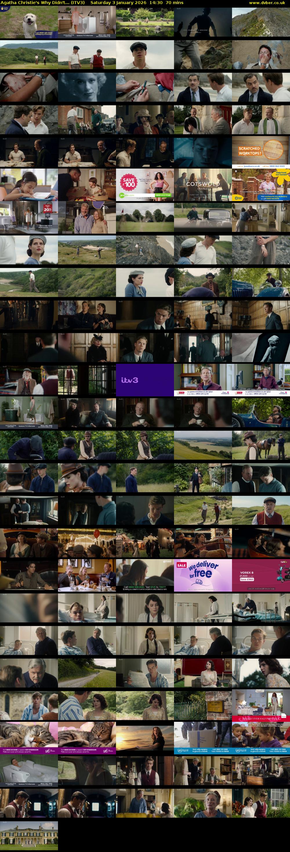 Agatha Christie's Why Didn't... (ITV3) Saturday 3 January 2026 14:30 - 15:40