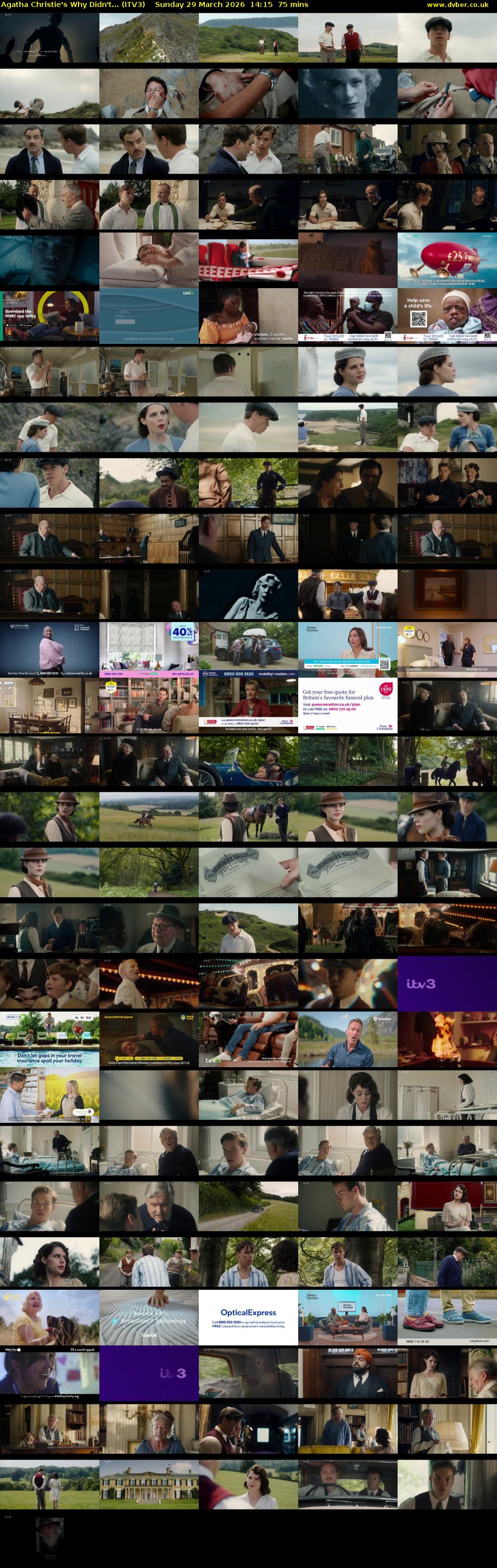 Agatha Christie's Why Didn't... (ITV3) Sunday 29 March 2026 14:15 - 15:30