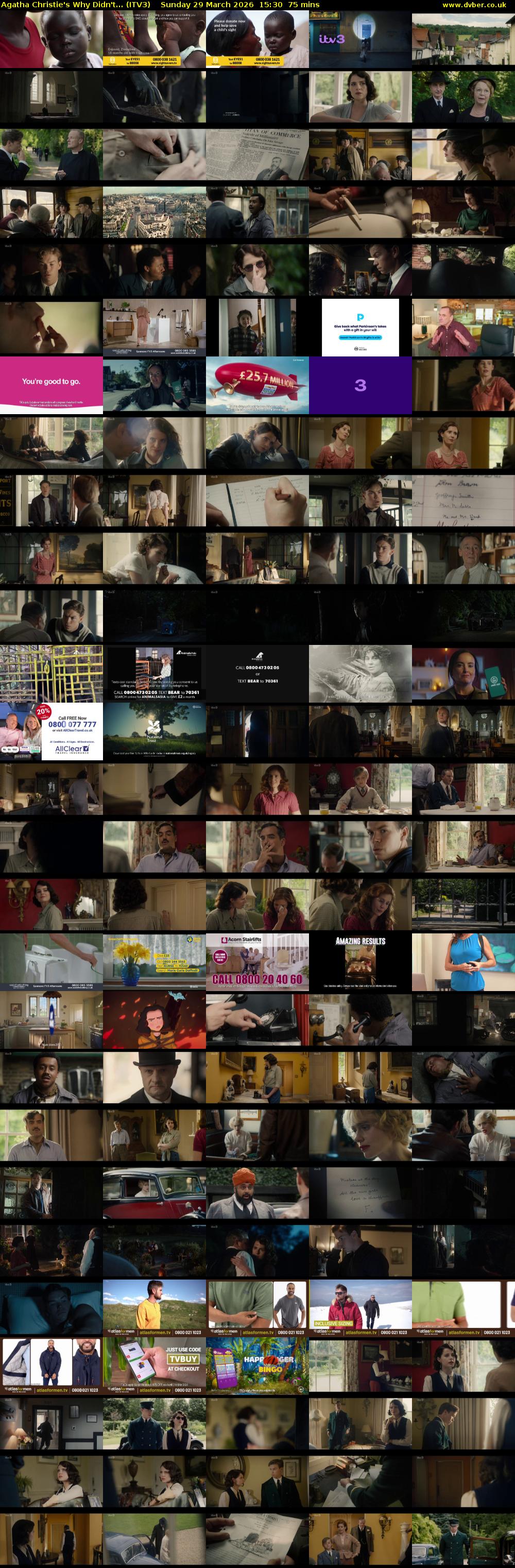 Agatha Christie's Why Didn't... (ITV3) Sunday 29 March 2026 15:30 - 16:45