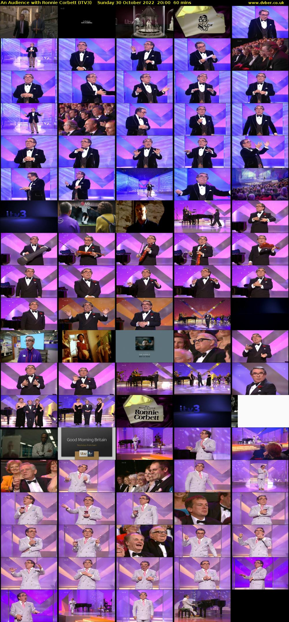 An Audience with Ronnie Corbett (ITV3) Sunday 30 October 2022 20:00 - 21:00
