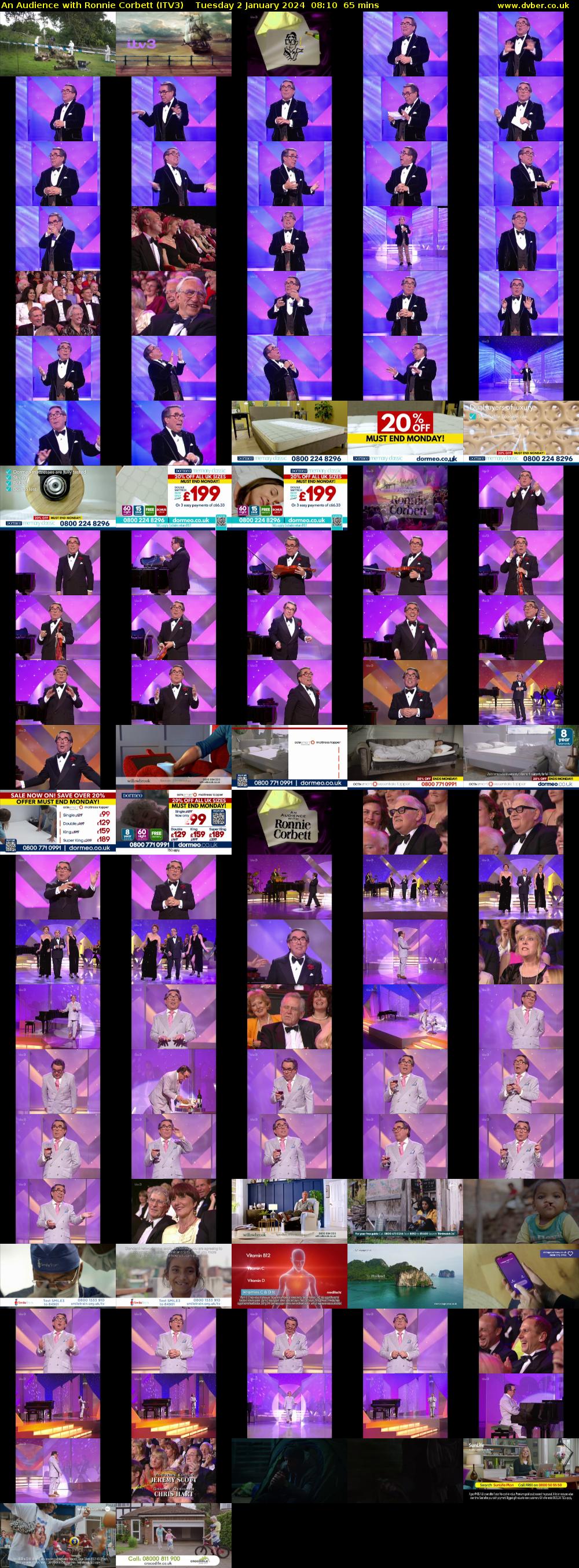 An Audience with Ronnie Corbett (ITV3) Tuesday 2 January 2024 08:10 - 09:15