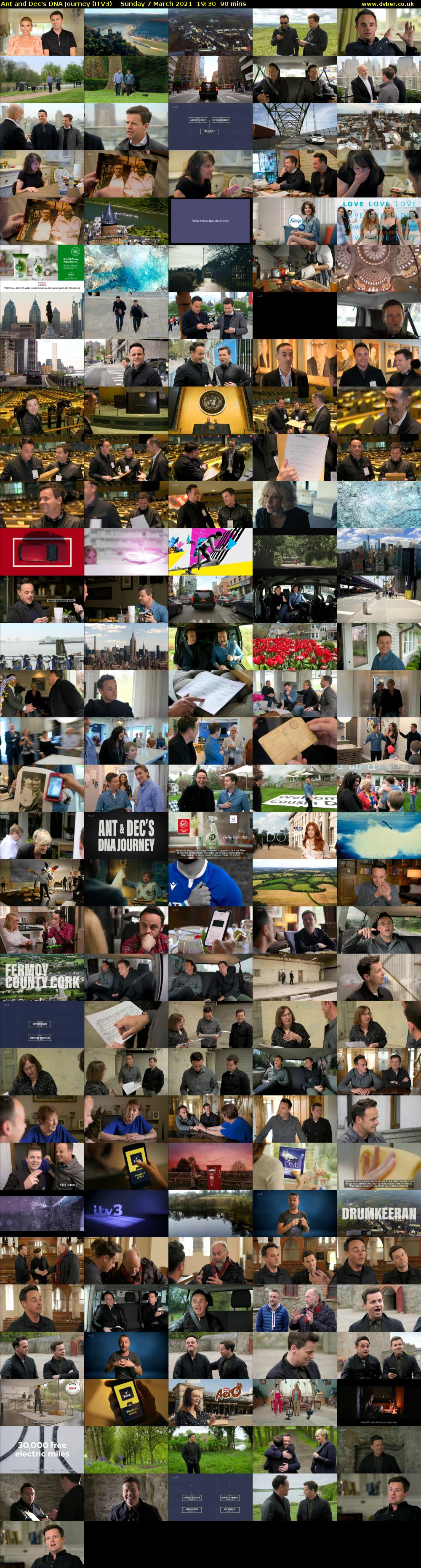 Ant and Dec's DNA Journey (ITV3) Sunday 7 March 2021 19:30 - 21:00