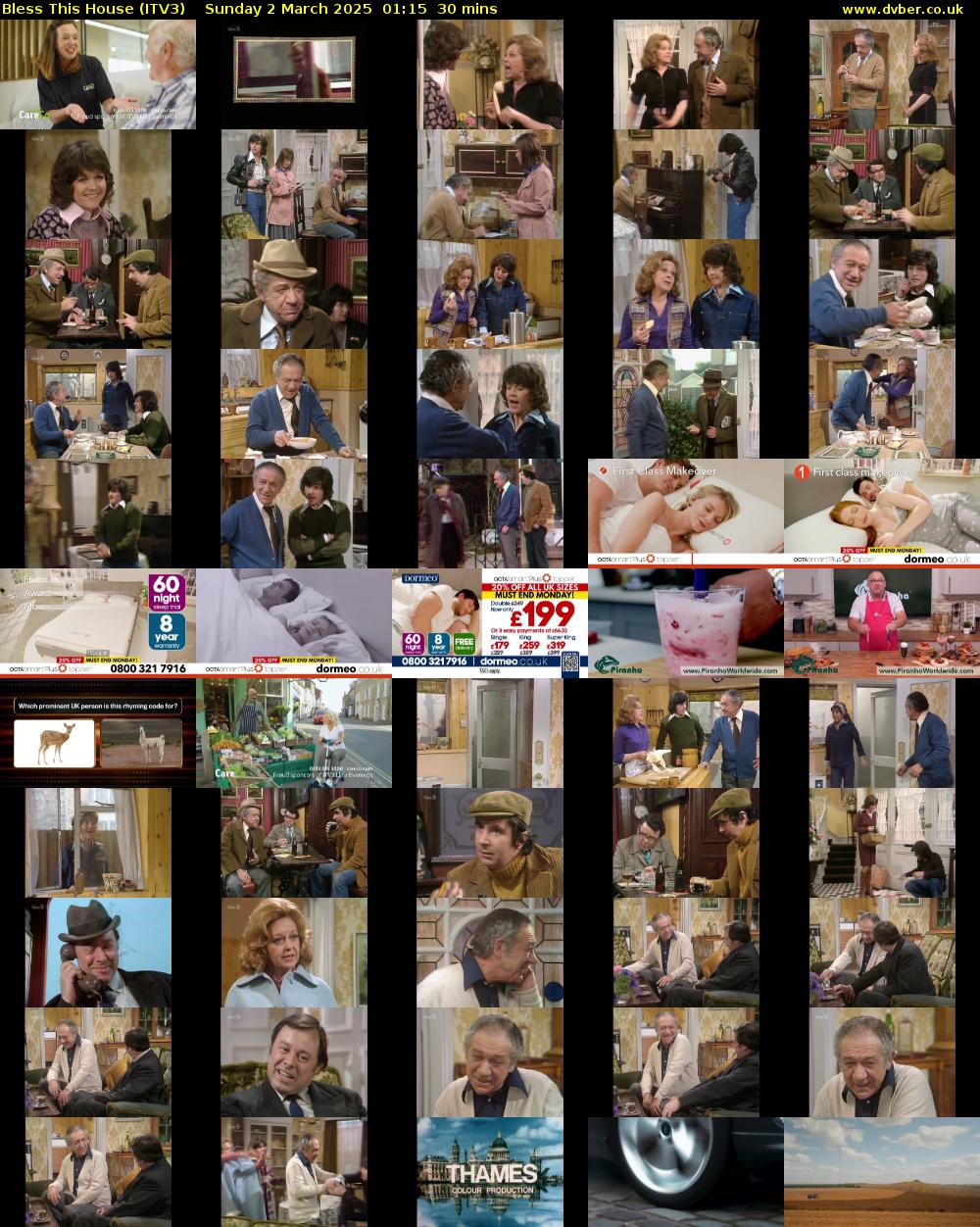 Bless This House (ITV3) Sunday 2 March 2025 01:15 - 01:45