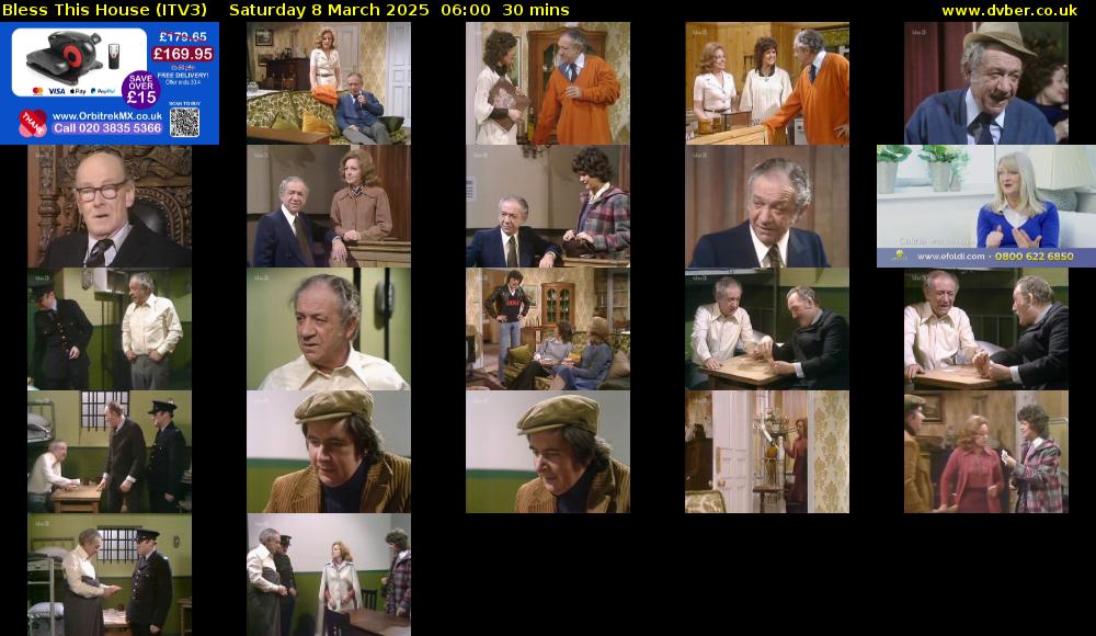 Bless This House (ITV3) Saturday 8 March 2025 06:00 - 06:30