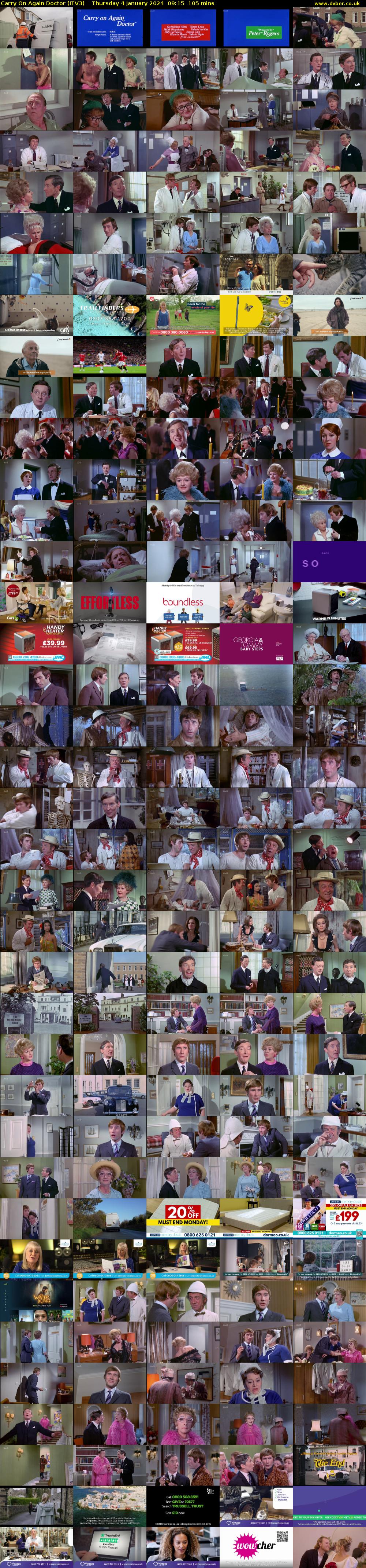 Carry On Again Doctor (ITV3) Thursday 4 January 2024 09:15 - 11:00