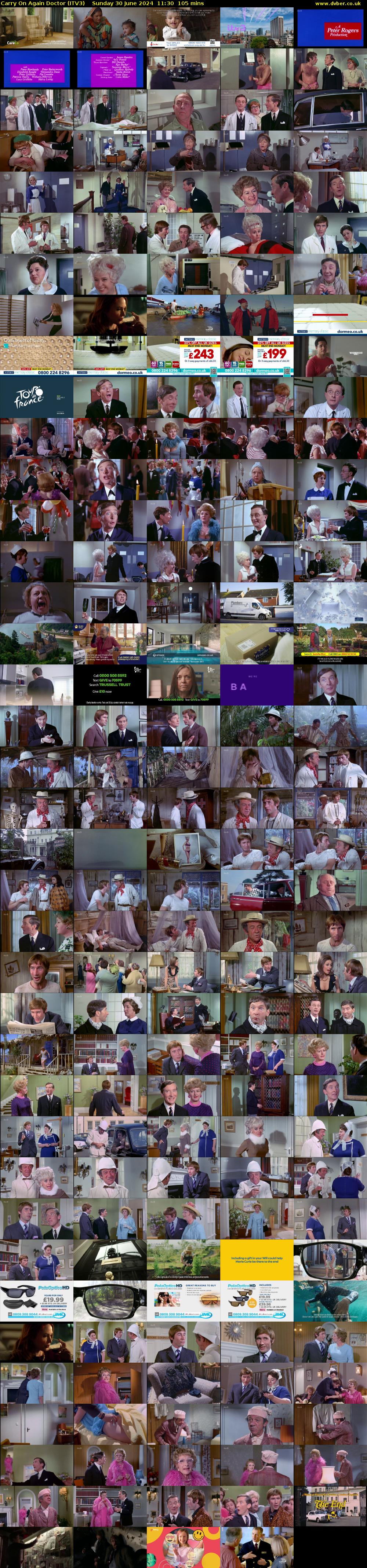 Carry On Again Doctor (ITV3) Sunday 30 June 2024 11:30 - 13:15
