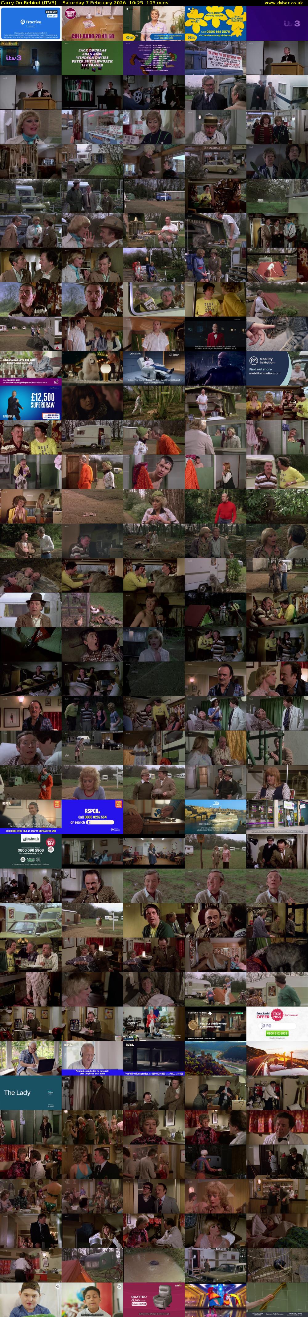 Carry On Behind (ITV3) Saturday 7 February 2026 10:25 - 12:10