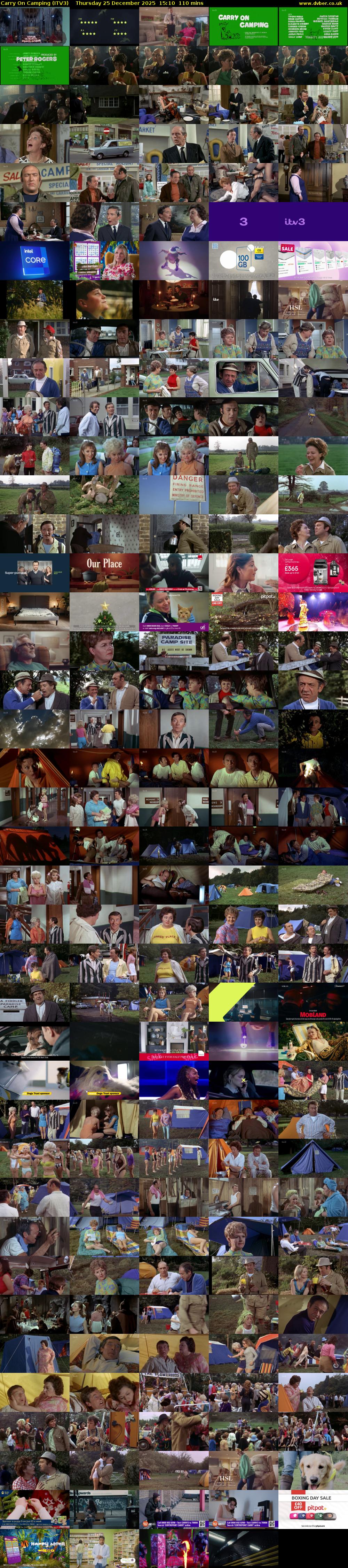 Carry On Camping (ITV3) Thursday 25 December 2025 15:10 - 17:00