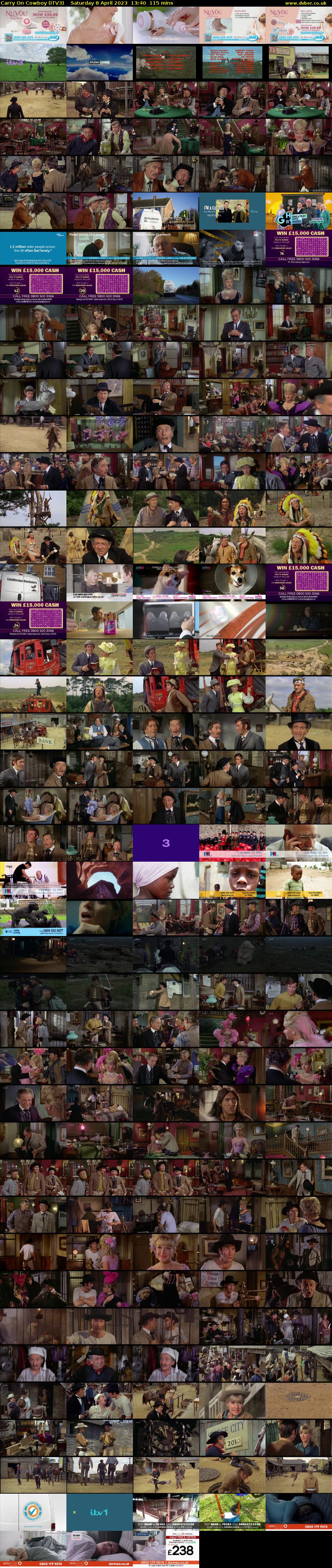 Carry On Cowboy (ITV3) Saturday 8 April 2023 13:40 - 15:35