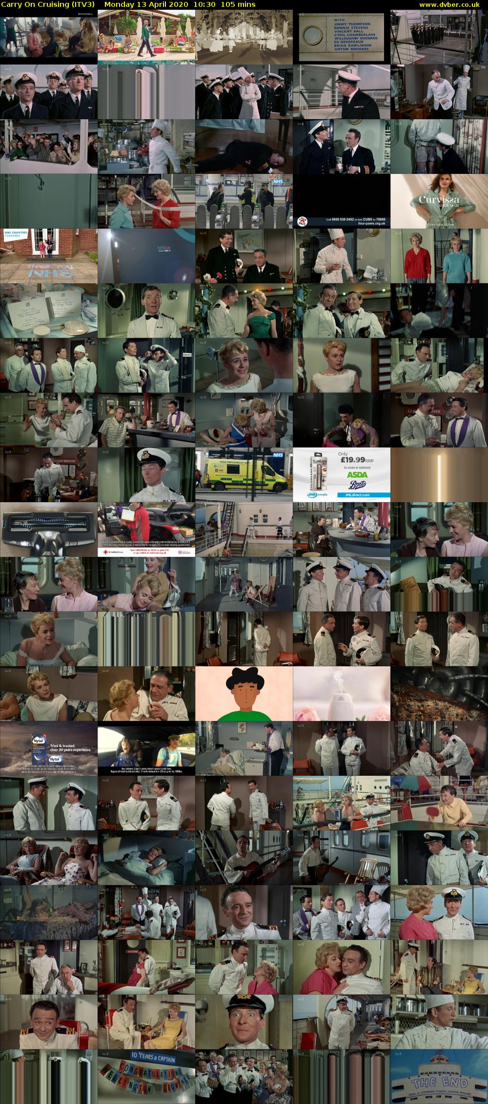 Carry On Cruising (ITV3) Monday 13 April 2020 10:30 - 12:15