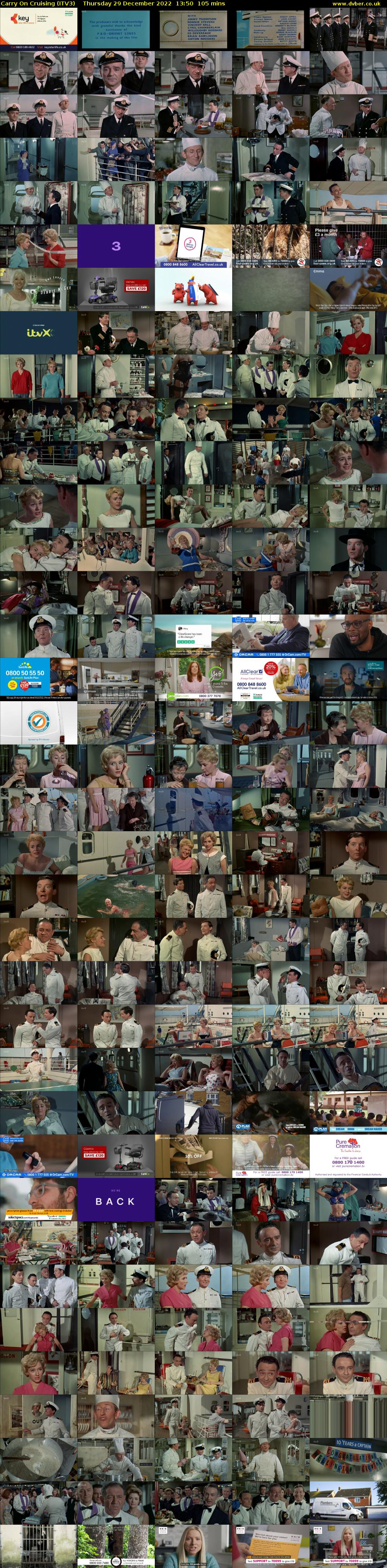 Carry On Cruising (ITV3) Thursday 29 December 2022 13:50 - 15:35