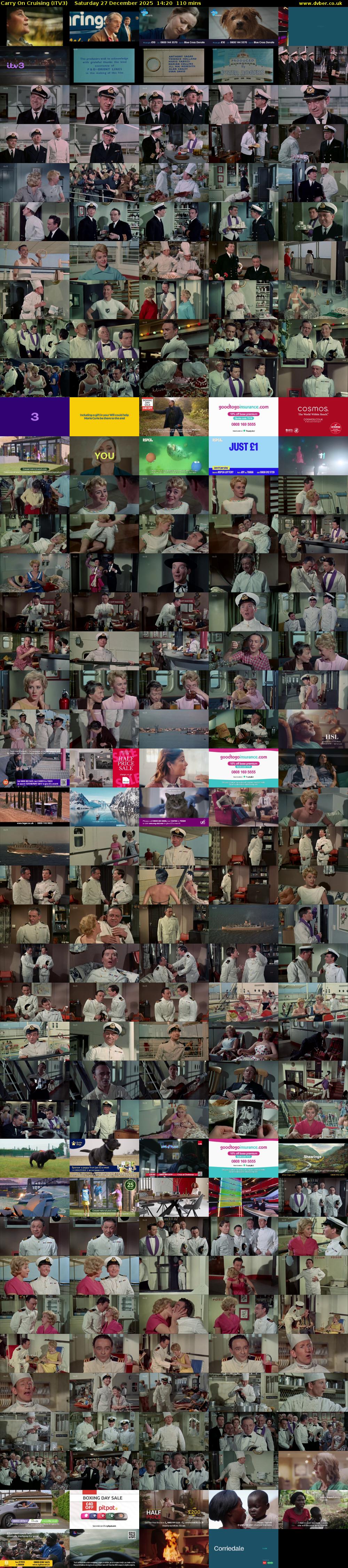 Carry On Cruising (ITV3) Saturday 27 December 2025 14:20 - 16:10