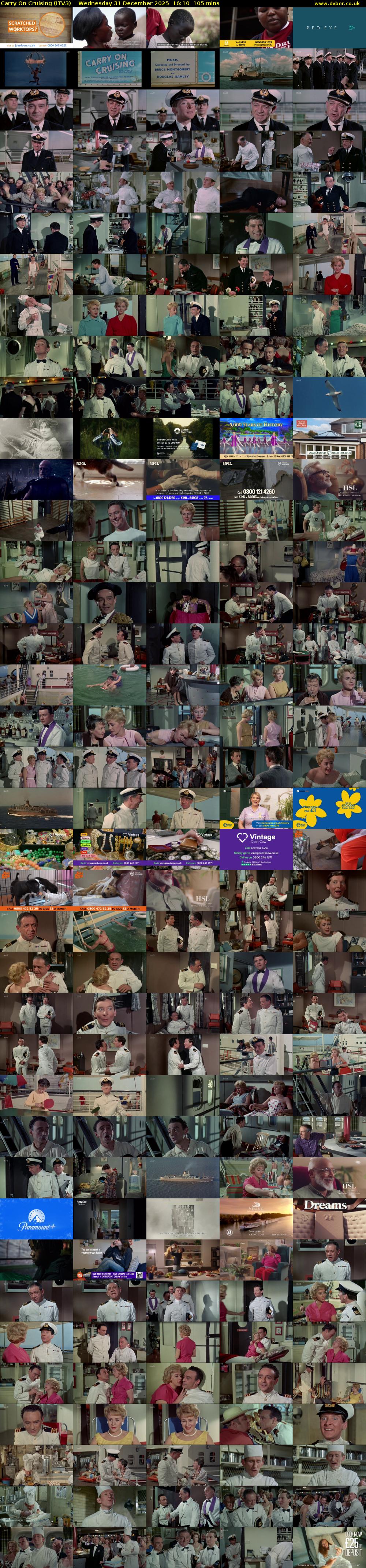 Carry On Cruising (ITV3) Wednesday 31 December 2025 16:10 - 17:55