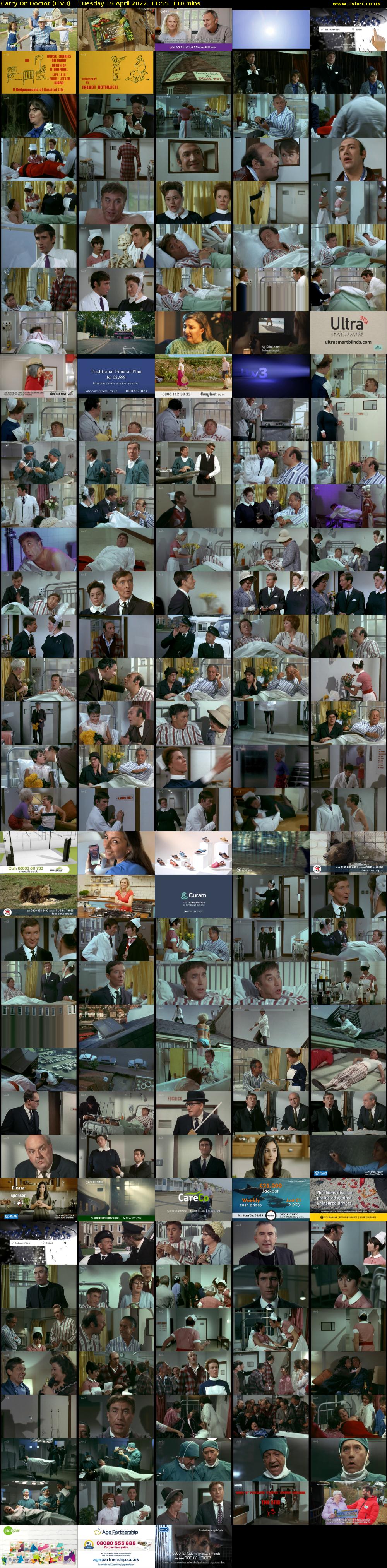 Carry On Doctor (ITV3) Tuesday 19 April 2022 11:55 - 13:45