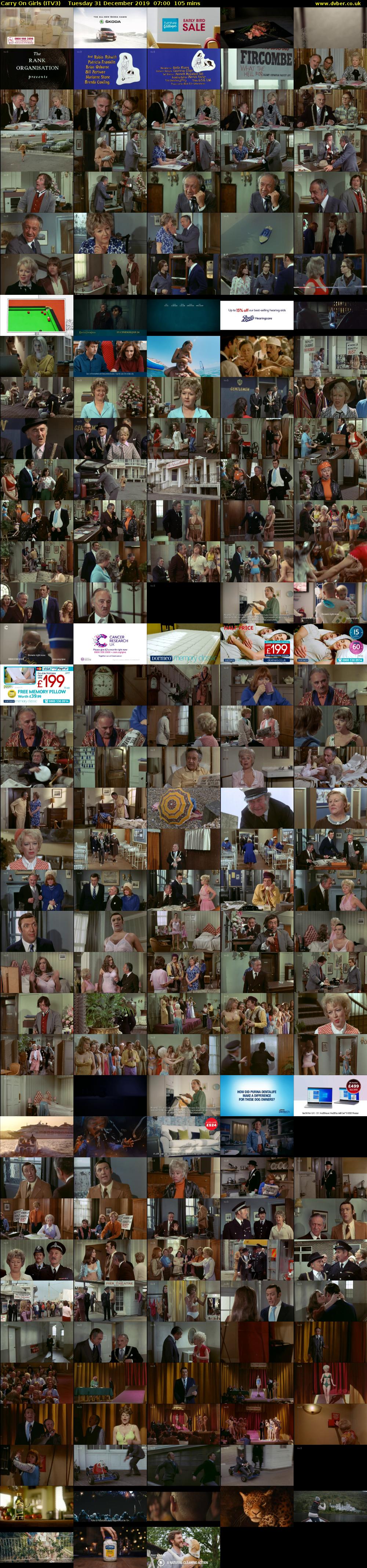Carry On Girls (ITV3) Tuesday 31 December 2019 07:00 - 08:45