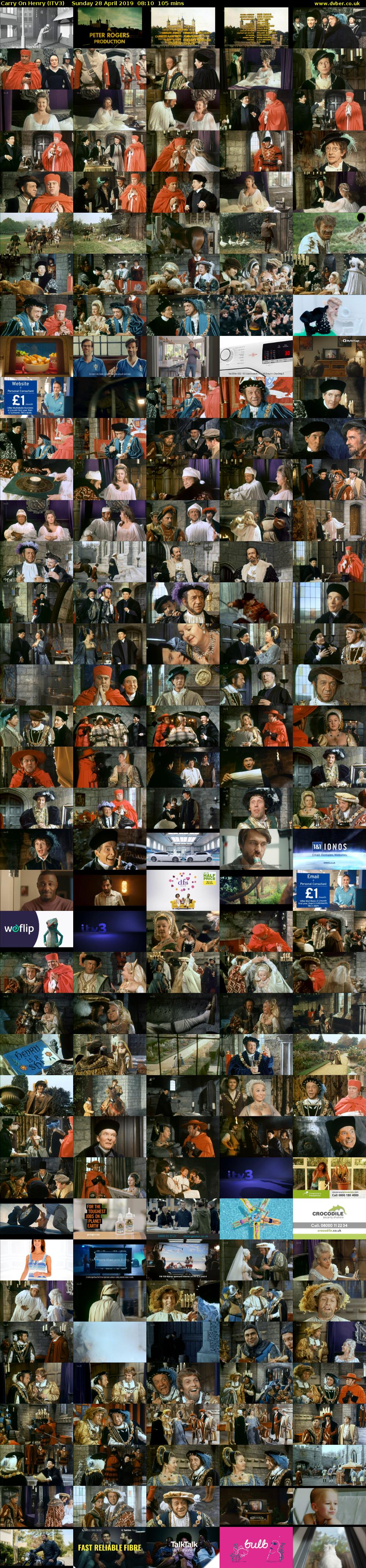 Carry On Henry (ITV3) Sunday 28 April 2019 08:10 - 09:55