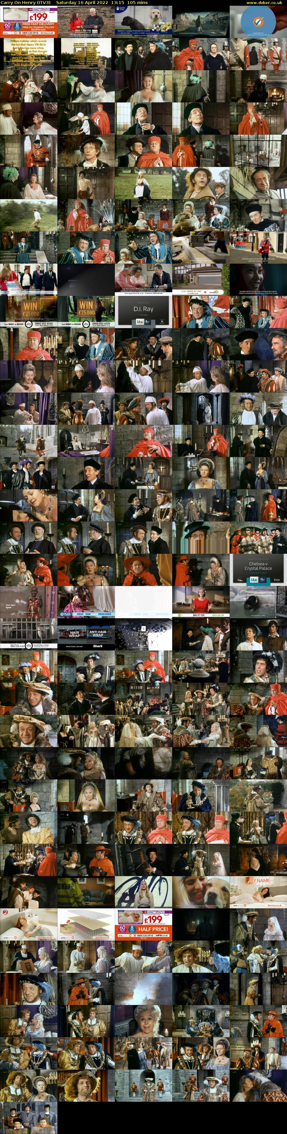Carry On Henry (ITV3) Saturday 16 April 2022 13:15 - 15:00