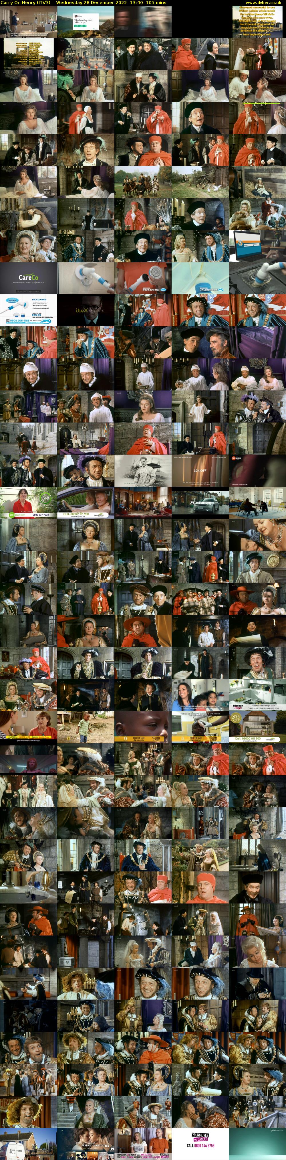 Carry On Henry (ITV3) Wednesday 28 December 2022 13:40 - 15:25