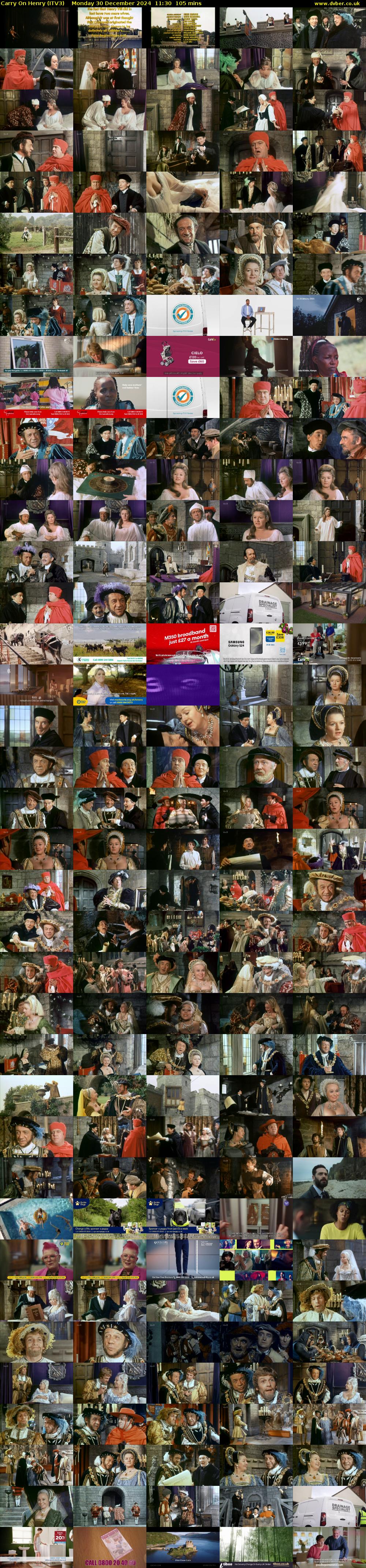 Carry On Henry (ITV3) Monday 30 December 2024 11:30 - 13:15
