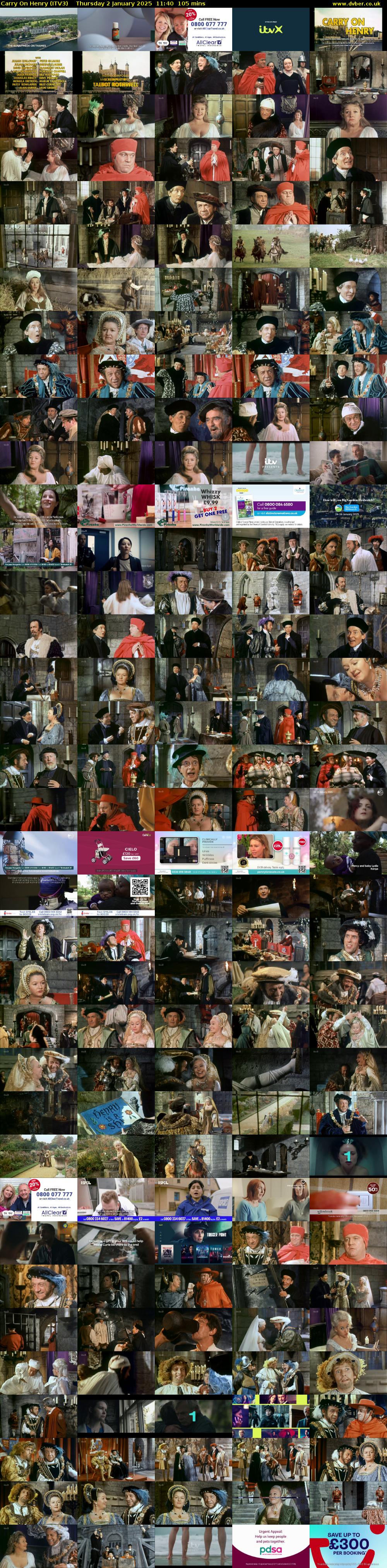 Carry On Henry (ITV3) Thursday 2 January 2025 11:40 - 13:25