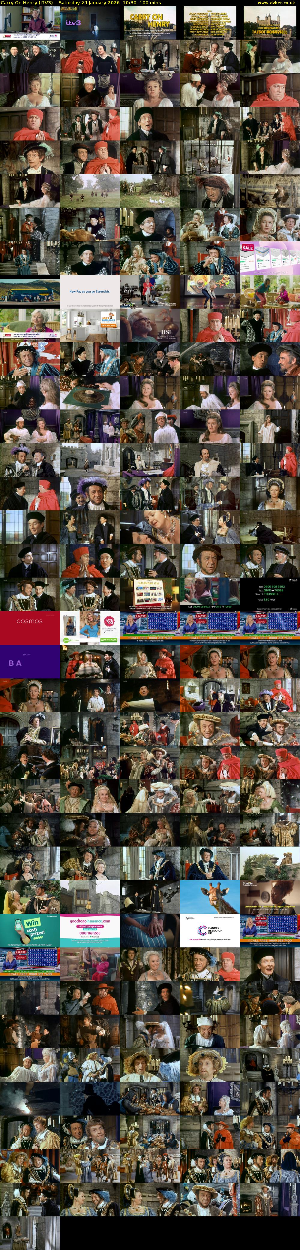 Carry On Henry (ITV3) Saturday 24 January 2026 10:30 - 12:10