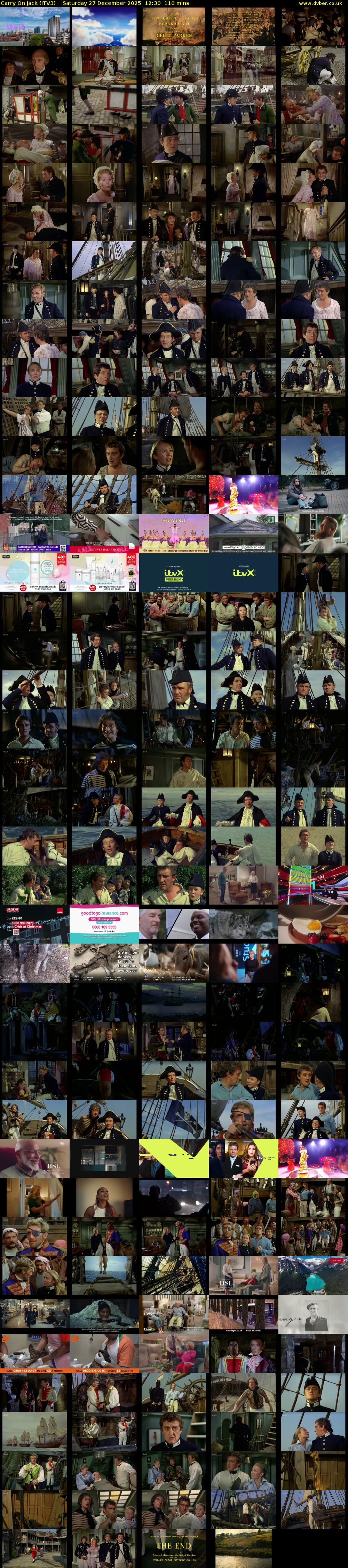 Carry On Jack (ITV3) Saturday 27 December 2025 12:30 - 14:20